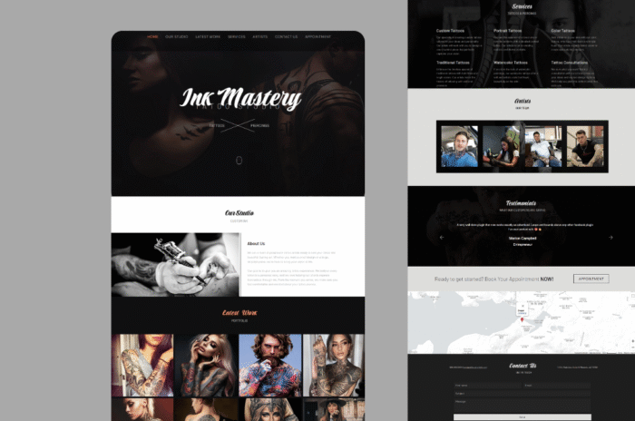 Tattoo Artist: Portfolio Website Template - Image 2