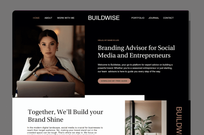 BuildWise: Professional Website Template for Entrepreneurs - Image 1