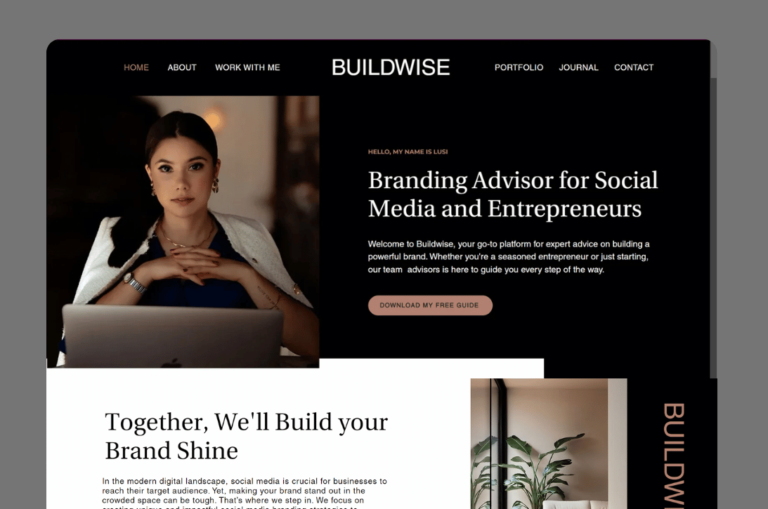 BuildWise: Professional Website Template for Entrepreneurs - Image 1