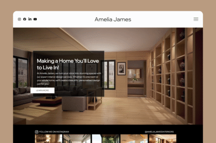 Interior Design Wix Website Template, Architect, Interior Decorator