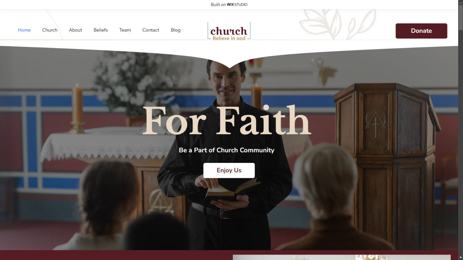 Church Community Website Template Simple Hyped