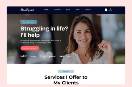 Life Coach – Personal Growth & Blog  Wix Website Template