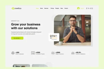 Wix Template For  Digital Agency, Marketing, Corporate, Business,SAAS,  Finance Service Website
