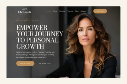 Life Coach Wix Website Template, Business Coach Website, Coaching & Consulting Wix Template