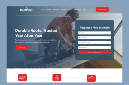 RoofPoint – Roofing Website Template for Contractors | Wix