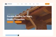 Roofing & Construction Wix Editor Website Template, Real Estate Wix Template, Construction