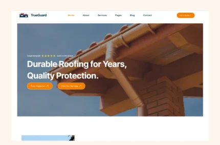 Roofing & Construction Wix Editor Website Template, Real Estate Wix Template, Construction
