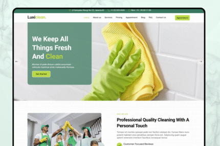 luxiclean : Professional Cleaning Service Website Template