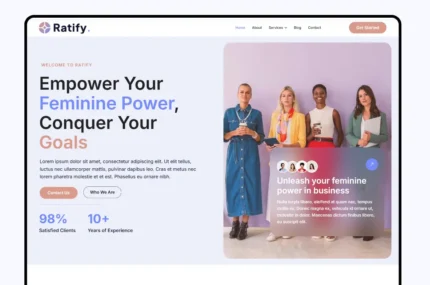 Ratify – Feminine Life & Business Coaching Website Template