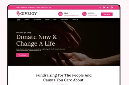 GiveJoy – Charity & Fundraising Website Template